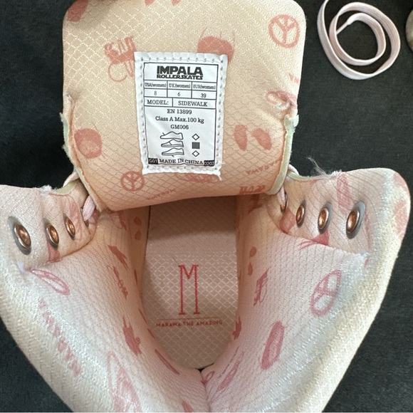 IMPALA Holographic Roller Skates, Marawa Pink Rose Gold Retro Disco Y2K - Size 8 - Picture 12 of 15